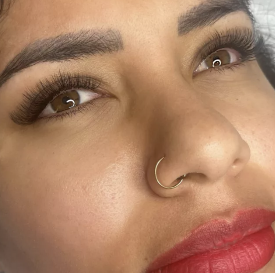 Détail d’un travail beauté du regard